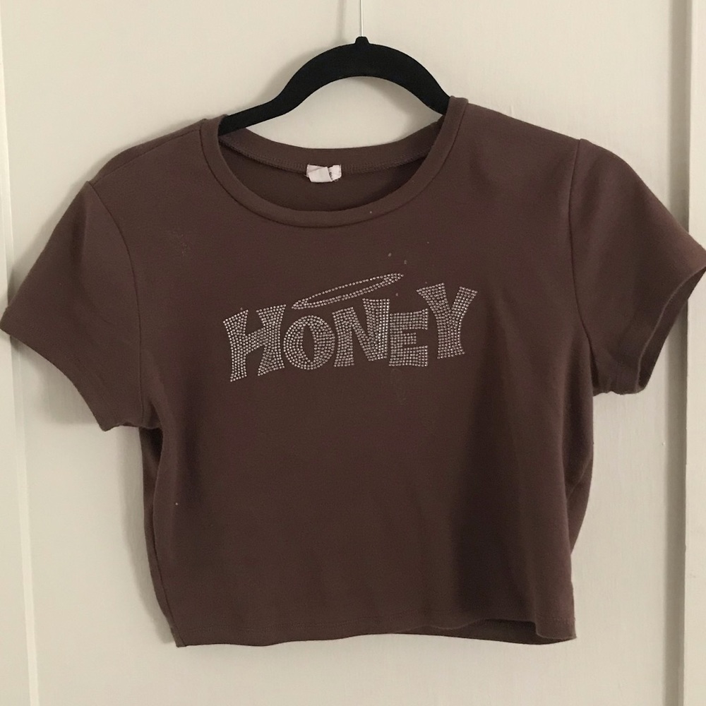 BROWN CROPPED TOP